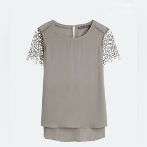 Brixon Ivy Athena crochet sleeve blouse